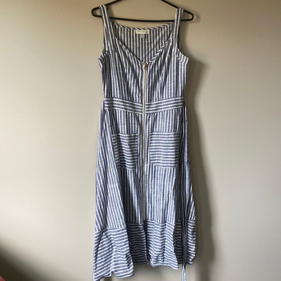 Blue and White Striped Dress - Picture 2 of 7